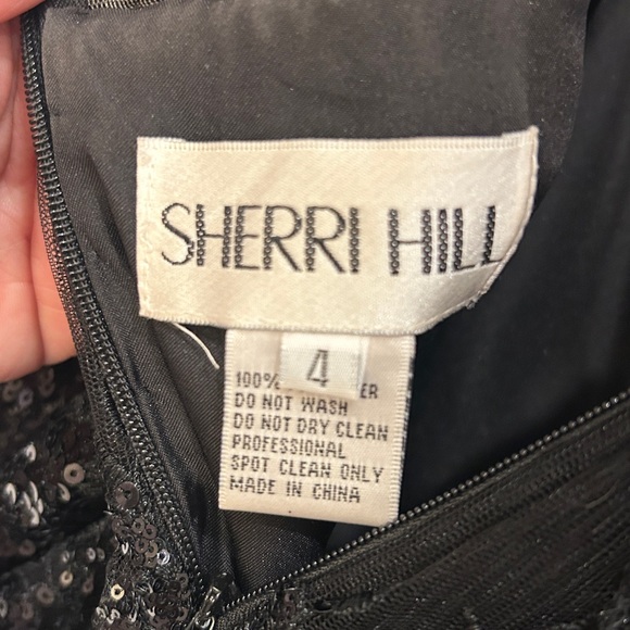 Sherri Hill Black Party dress.  Size 4, like new! - Picture 2 of 12